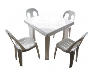 Kombinasi kerusi makan acuan plastik sederhana moden