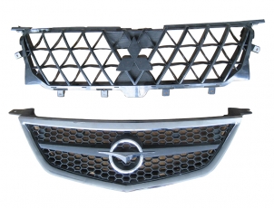 Automotive grille front middle mesh plastic part mould